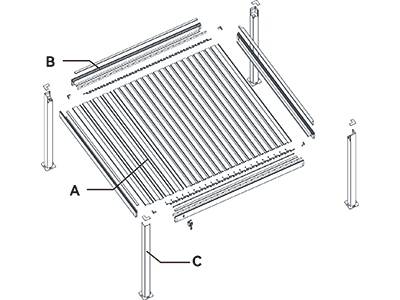 F150 Light-type Louvered Pergola Customizable Size
