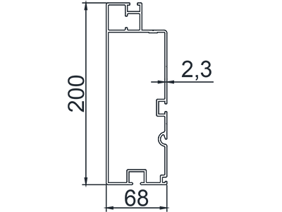 F210 Medium-type Louvered Pergola Drainage trough