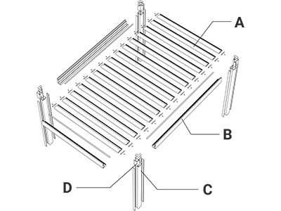 Taille personnalisable de la pergola à lames orientables F210 Pro