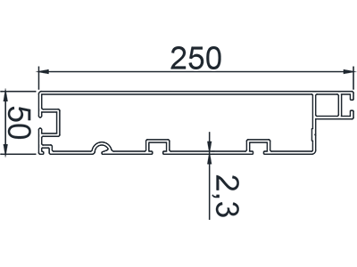 Viga perimetral de la pérgola con lamas retráctiles HF228