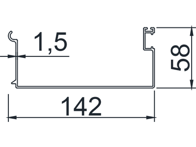Guía de la pérgola con lamas retráctiles HF228
