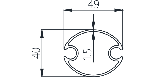 Toldo de ventana C102 Tubo frontal